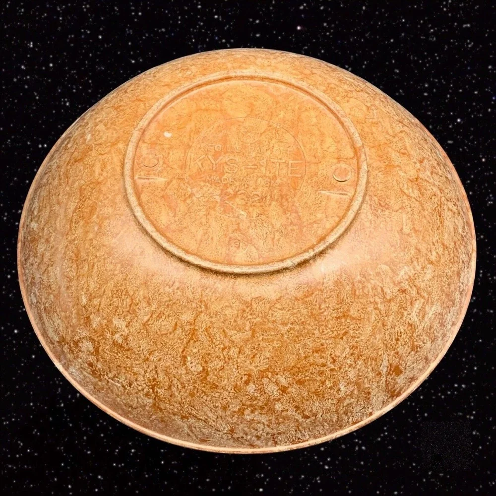 KYS-ITE‎ Melmac Burl Wood Grain Dessert Bowls Made in USA 1.5